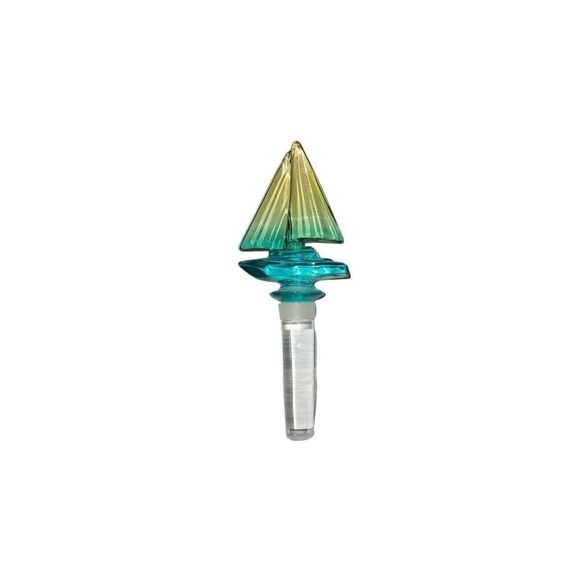 Mikasa Blue Nautical Sailboat Lead Crystal Bottle Stopper - Regatta Style - Picture 2 of 5